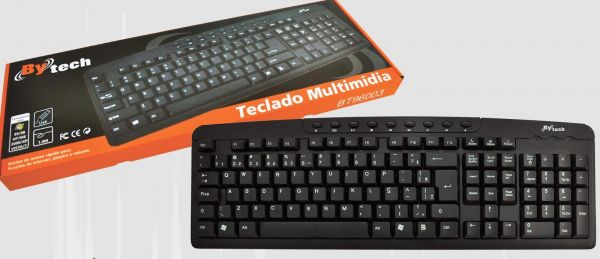 TECLADO MULTIMIDIA PS2 COD BT96003 - BY TECH